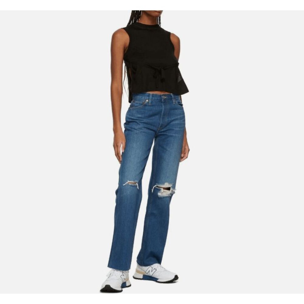 RE/DONE 90s High Rise Loose Fit‎ Jeans Iconic Button Fly High Straight Size 27